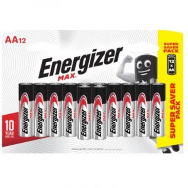 Energizer MAX Batteries, AA, 12 Pieces offers at R 99