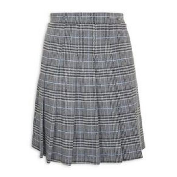 Grey Check Pleated Skirt offers at R 330