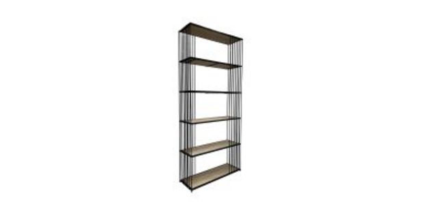 Linear Metal Display Unit with 6 Wooden Shelves offers at R 5495