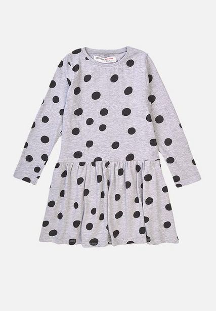 Polka dot basic dress - grey & black offers at R 179 in Superbalist