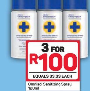 Omnisol Sanitizing 3 offers at R 100