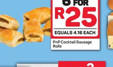 Sausage rolls 6 offers at R 25