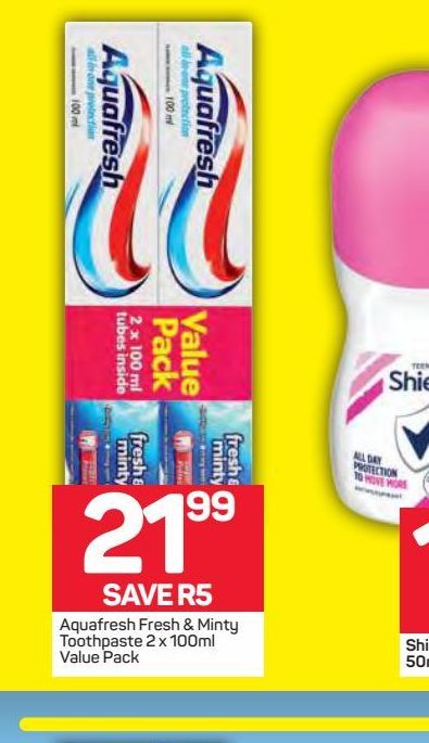 Aquafresh Toothpaste  offers at R 21,99