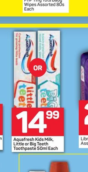 Aquafresh Toothpaste  offers at R 14,99