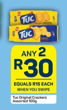 Tuc Crackers 2 offers at R 30