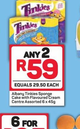 Tinkies Sponge Cakes 2 offers at R 59