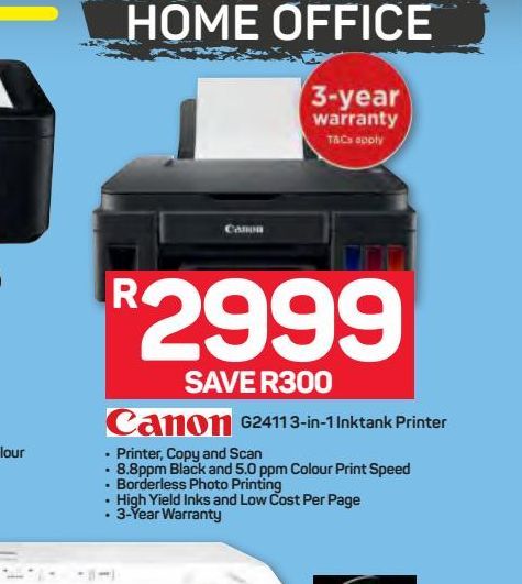 Canon Printer offers at R 2999