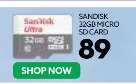 SD card Sandisk offers at R 89