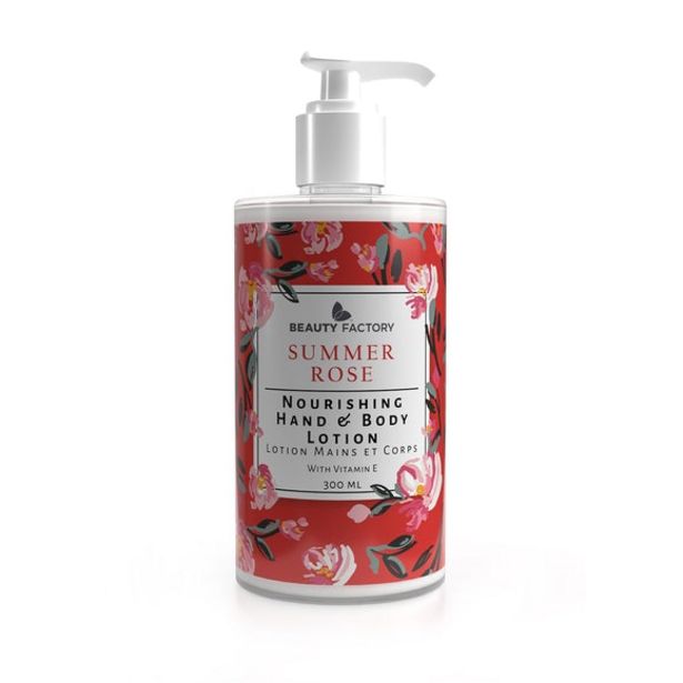 Beauty Factory Lux Summer Rose Hand & Body Lotion 300ml offers at R 45 in Beauty Factory