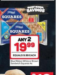 Blue Ribbon Sandwich Squares 2 offers at R 19,99