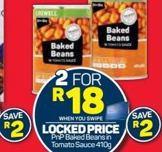 PnP baked beans 2 offers at R 18