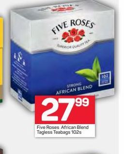 FIVE ROSES Tea Bags  offers at R 27,99