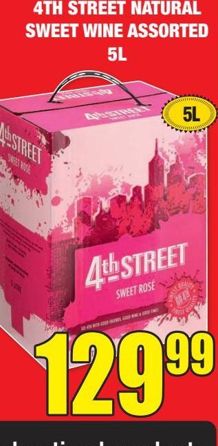 4th Street Wine offers at R 129,99