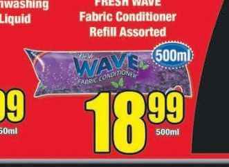 Fresh wave fabric softener offers at R 18,99