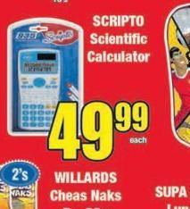 Scripto calculator  offers at R 49,99