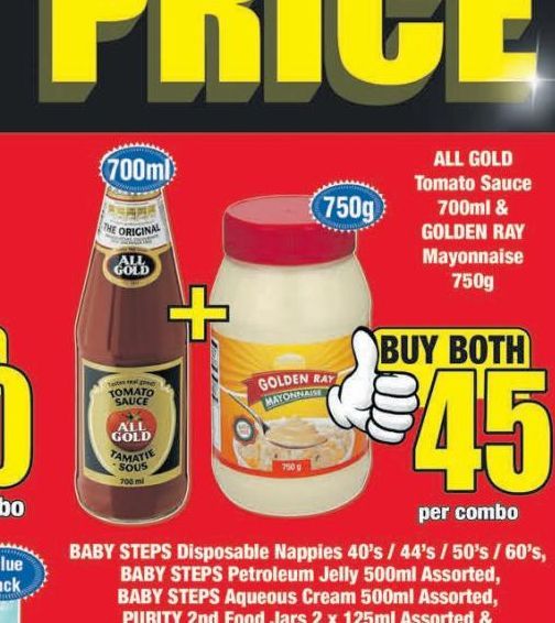 All Gold Tomato Sauce  offers at R 45