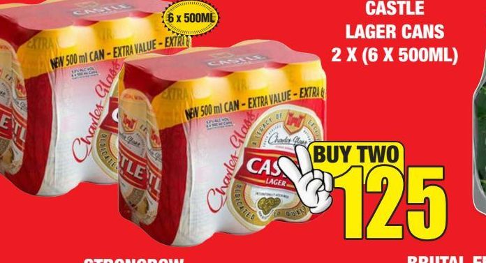 CASTLE Lager Handies 2 offers at R 125