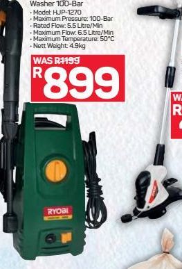 Ryobi pressure washer  offers at R 899