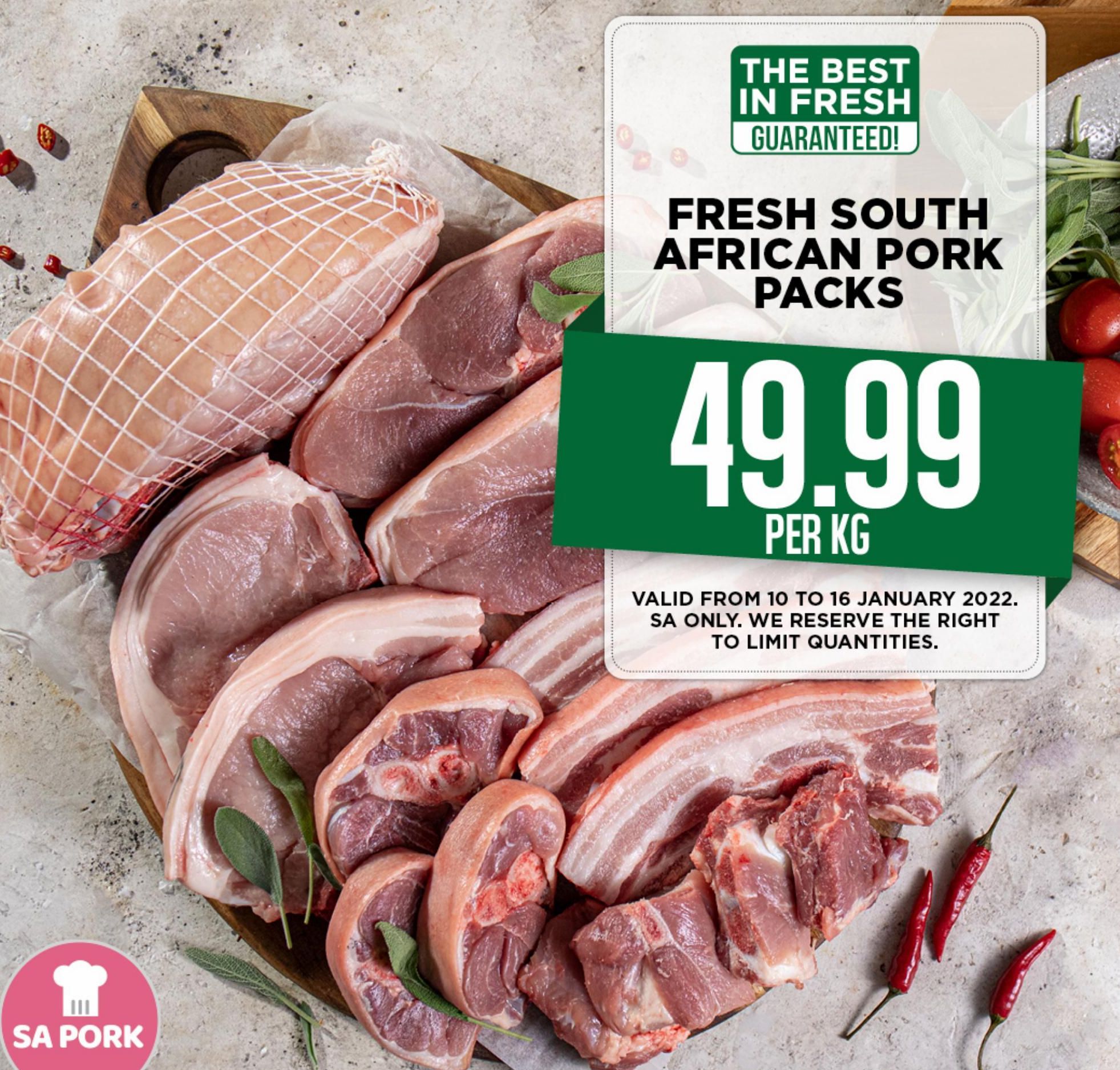 Pork Pack offers at R 49,99
