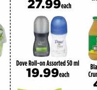 Dove Roll-On  offers at R 19,99