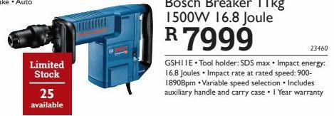 Demolition hammer hand tool Bosch offers at R 7999