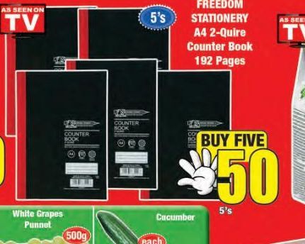 Counter Book 5 offers at R 50
