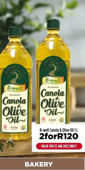 B-Well Canola & Olive Oil 2 offers at R 120