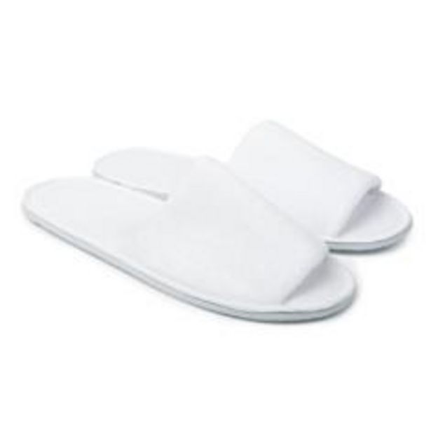Miss Lyn Slippers Open Toe Amenities White Cotton Toweling offers at R 20
