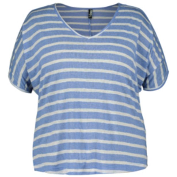 Plus Size Dolman Tee with Tulip Binding Stripes offers at R 149 in Donna