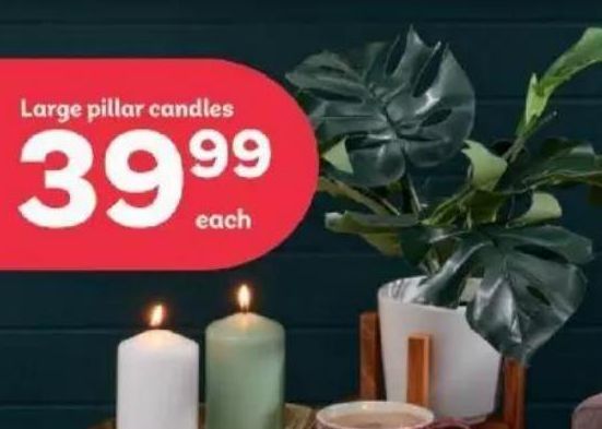 Large pillar candles offers at R 39,99
