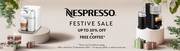 Nespresso Festive Sale up to 20% Off + Free Coffee offers at 